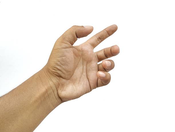 istock Man hand gestur holding isolated on white background 2213464020