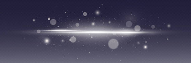 istock White glowing effect of flash of sparks, light effect of neon explosion line. 2213465767