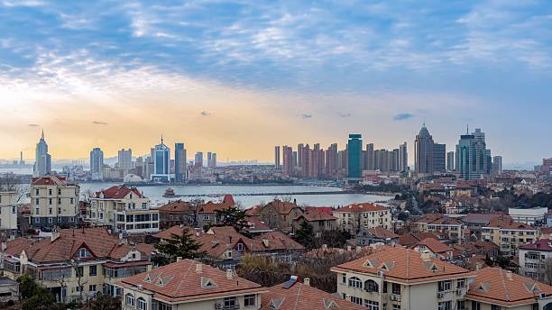 istock Qingdao cityscape with historic and modern architecture 2213466878