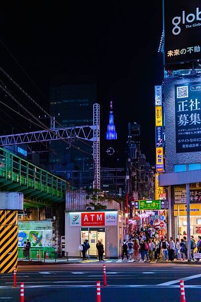 istock Vibrant Tokyo night scene with colorful lights. 2213467594