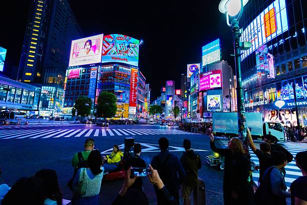istock Shibuya Crossing vibrant night scene. 2213467681