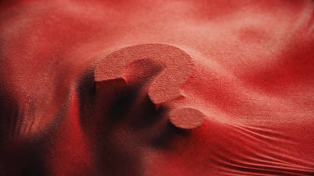 istock Question Mark under the Red Fabric Cover 2213475490