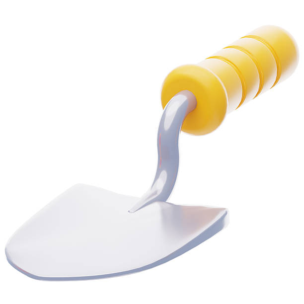 Gardening tools shovel isolated on white background. Spring garden works concept. Cut out.