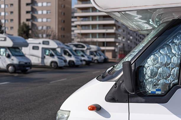 istock Motorhome parking in an urban environment 2213479602