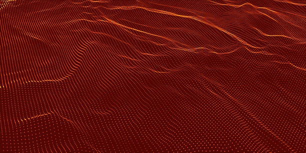 istock Dynamic wave of glowing dots. Futuristic dot wave of bright particles. Weave effect. Futuristic background for presentation design. Wide format vector illustration. 2213483413