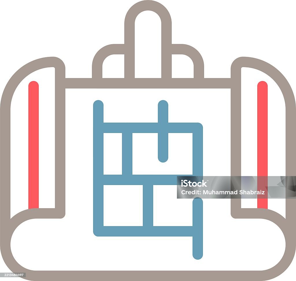 Color Line Blueprint Blueprint Line Multi Color Stock Illustration - Download Image Now ...