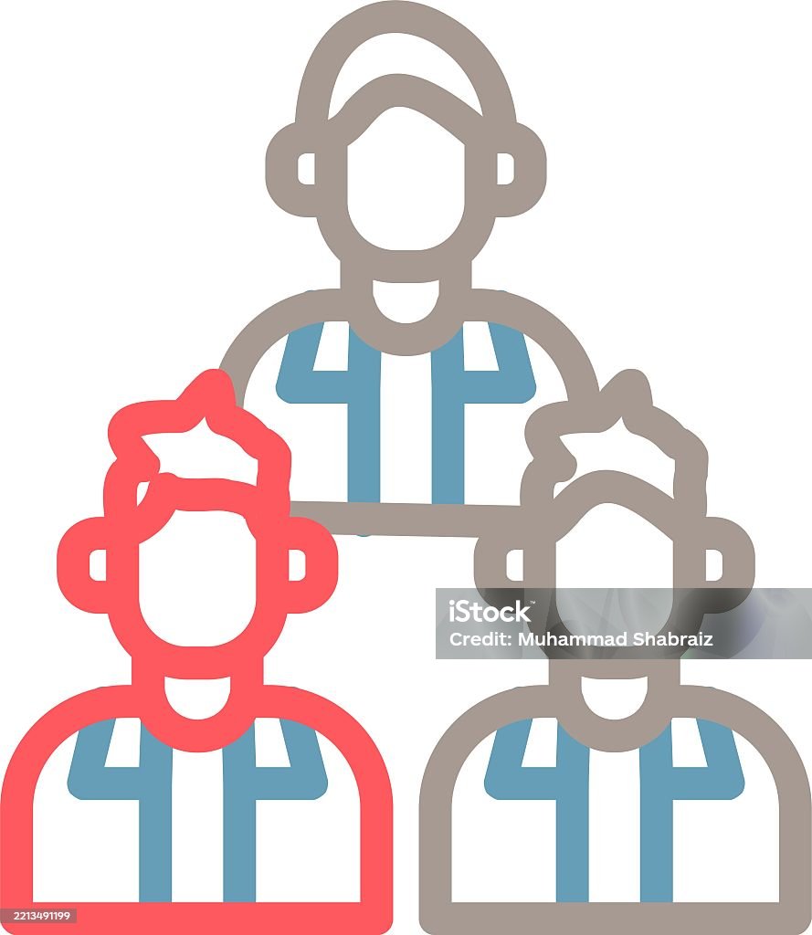 Team Alignment Line Multi Color Stock Illustration - Download Image Now ...