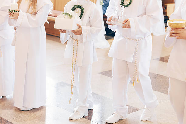 Beautifully arranged gifts for First Holy Communion, representing tradition, faith, and celebration in Christian culture.