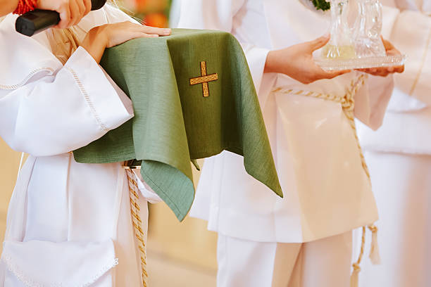 istock First Holy Communion Gifts on Display for Catholic Celebration 2213493158