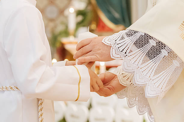 istock First Holy Communion Gifts on Display for Catholic Celebration 2213493184