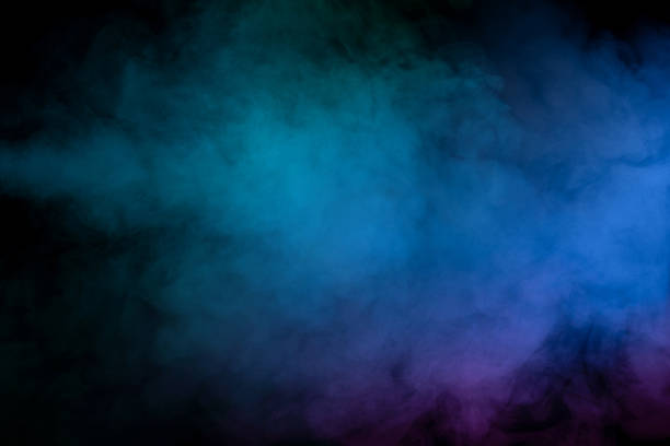 istock Blue and green steam on a black background. 2213494590