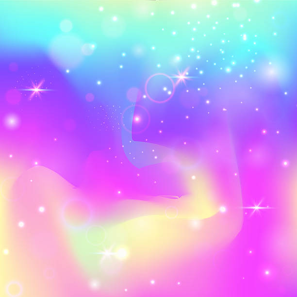 istock Lilac Sparkles Hologram. Kawaii Gradient. Girl Invitation. Iridescent Galaxy Effect. Pink Unicorn Background. Purple Mystical Pattern. Magic Backdrop. Dream Girl Invitation. 2213494632