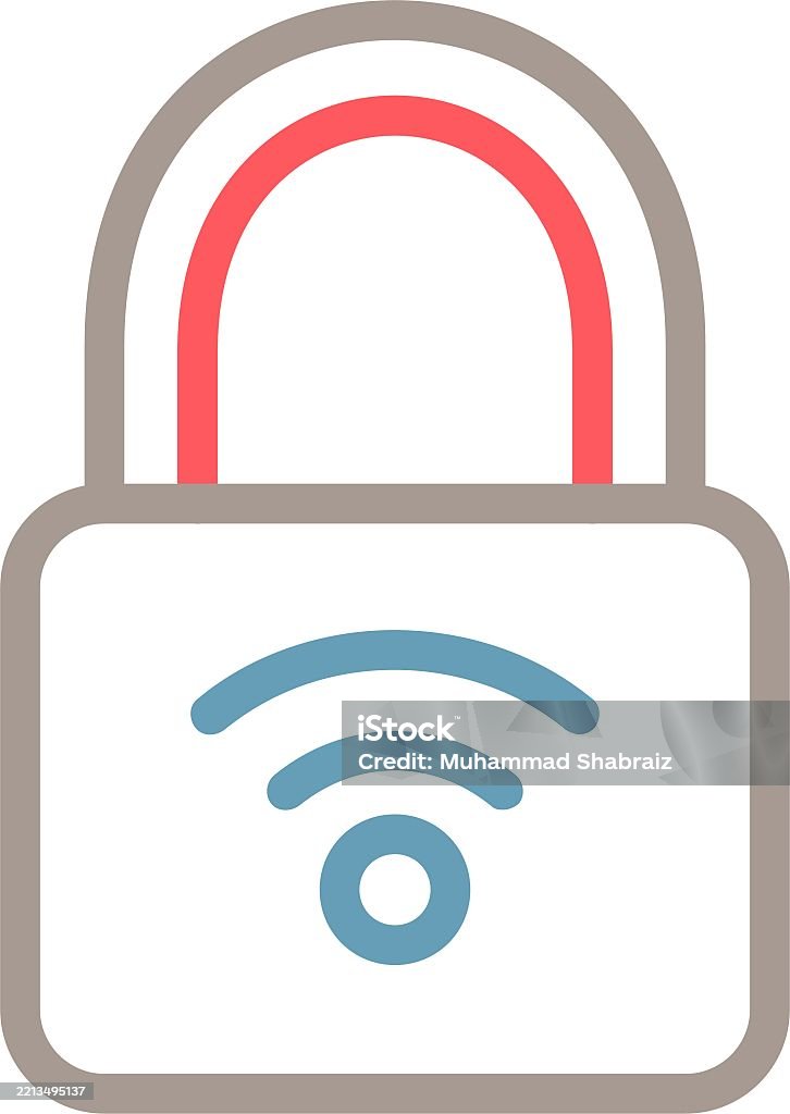 Loock Line Smart Lock Line Multi Color Stock Illustration - Download Image Now ...