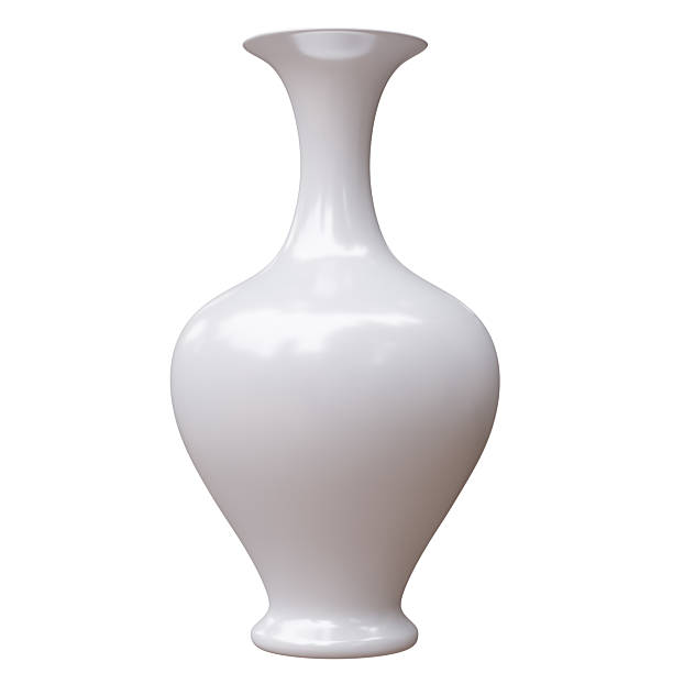 istock Ceramic vase isolated on white. Decoration pot for home interior design 2213515836