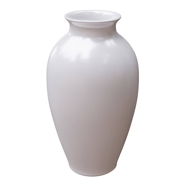 istock Ceramic vase isolated on white. Decoration pot for home interior design 2213516223