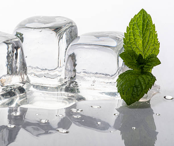 istock Ice and mint isolated on White background 2213516836