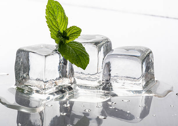 istock Ice and mint isolated on White background 2213516875