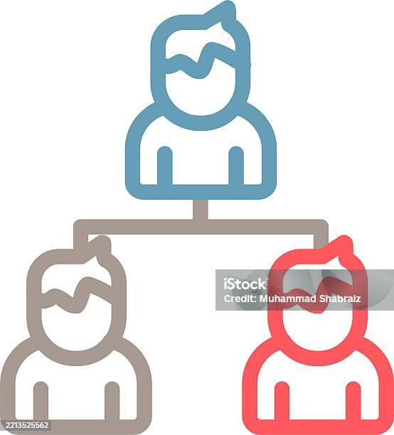 Two Family Line Family Tree Line Multi Color Stock Illustration - Download Image Now ...