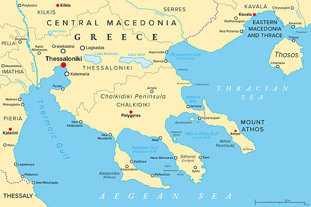 And Chalkidiki Regional Units Of Greece Political Map And Chalkidiki Regional Units Of Greece Political Map 