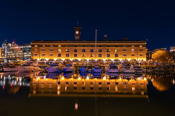 istock St Katharine Docks Marina in London at night 2213534619