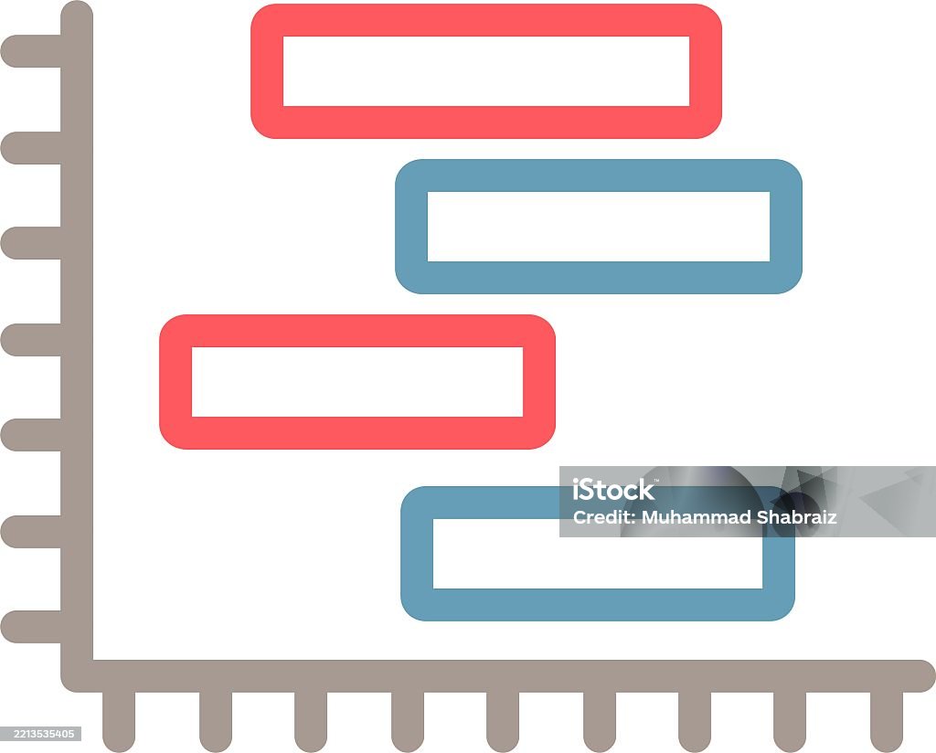 Project Timeline Graph Line Multi Color Stock Illustration - Download ...