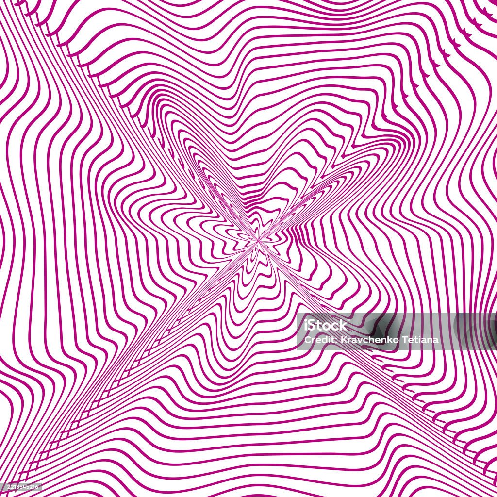 Geometeric Distortion Pattern Magenta Line Burst Abstract Wavy Field Geometric Distortion Shape ...