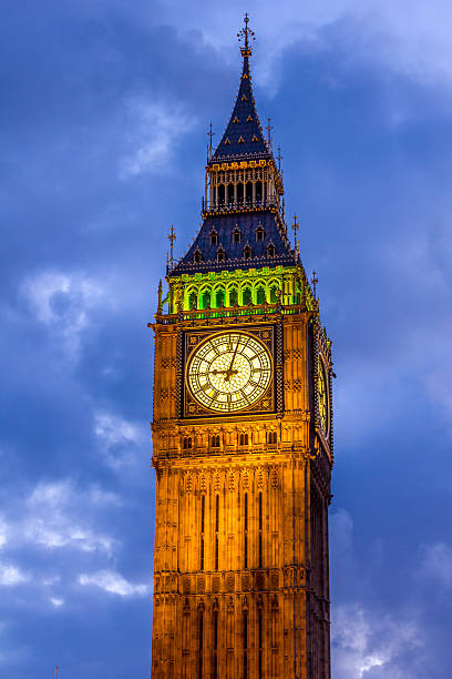 Big Ben At Night Close Up Westminster London Uk Stock Photo