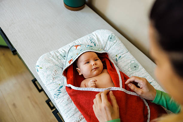 Baby Relaxing in a Warm Home Setting