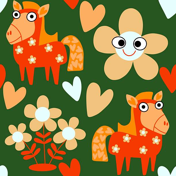 istock Animals seamless horse pattern for wrapping paper and 2026 new year and party accessories 2213549660