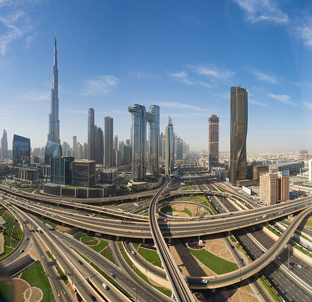 Dubai Marina in sunset light