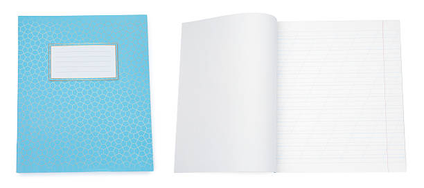 istock Open and closed notebook on white background. School stationery 2213555216