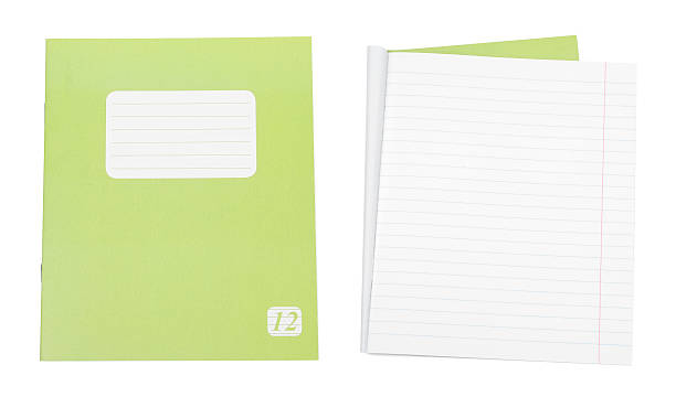 istock Open and closed notebook on white background. School stationery 2213555237