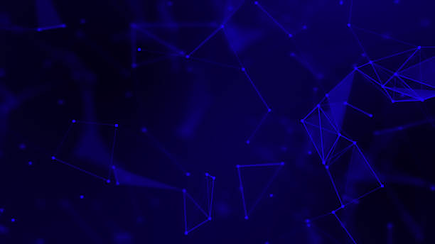 istock Blue plexus Abstract digital connection moving dots and linesmesh,Technology background. Network of lines and dots background 2213560070