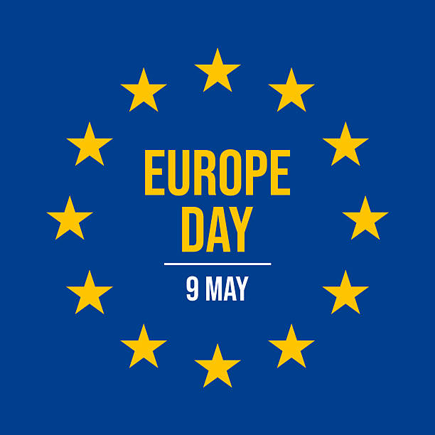 istock Europe Day poster vector illustration with the European flag 2213562516