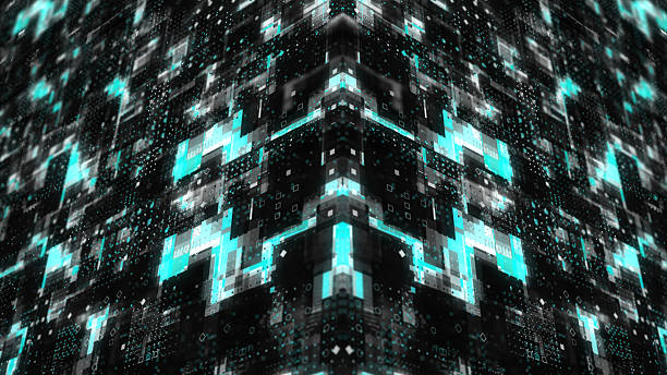 istock Cyan abstract technology futuristic cyberspace background, sci-fi technology background 2213564565