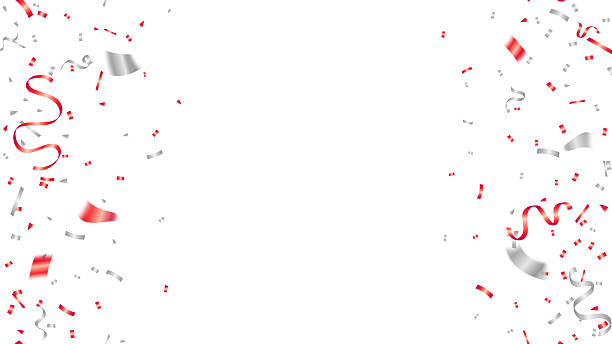 istock Happy Victoria's Day with confetti and ribbon element design. Seamless vertical background or frame 2213569617