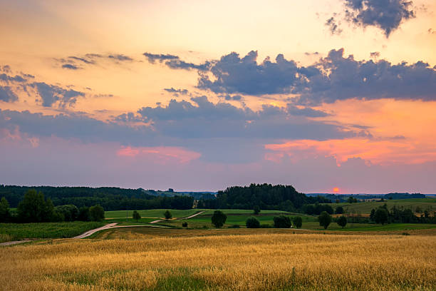 istock Beautiful summer sunset at countryside 2213570634