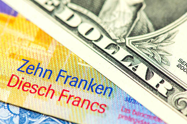 istock Dollar and Swiss currency 2213570719