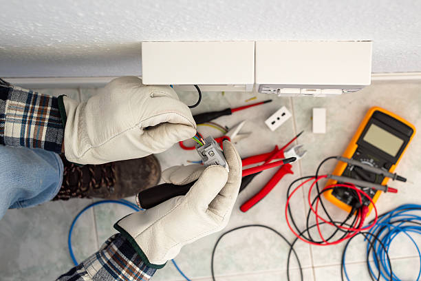 istock Electrician at work on a residential electrical system. Electricity. 2213571966