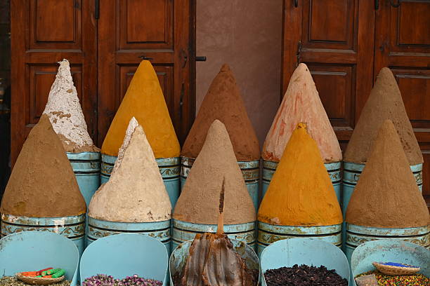 istock Different moroccan spices inside metal containers in a shop in Marrakech, Morocco 2213577032