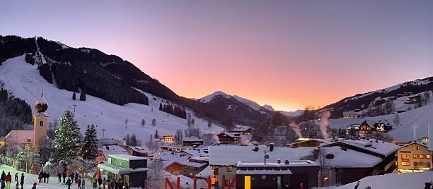 istock Saalbach at dusk 2213579812