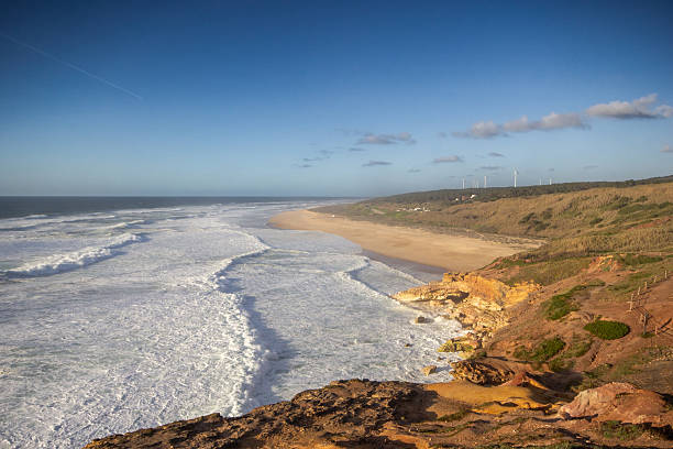 istock Beach in Nazare, Portugal. 2213584931