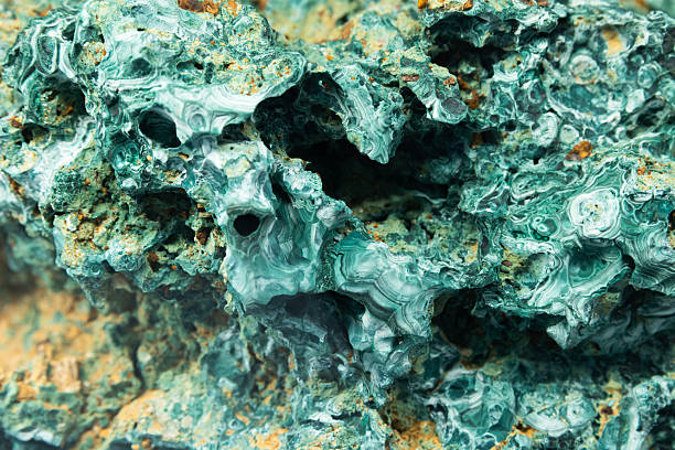 istock Natural malachite structure, it is a copper carbonate hydroxide mineral 2213585822
