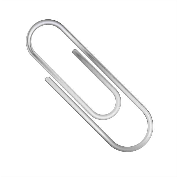 istock Realistic metal paper clip, page holder. 2213586261