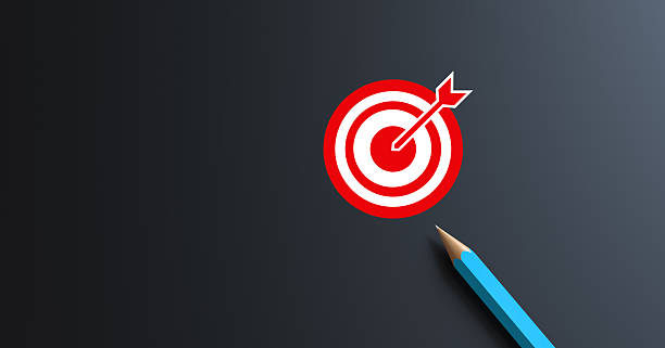 istock Arrow hitting target White Red leadership aiming achievement goal target 2213590280