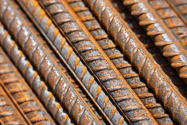 istock Background image of construction reinforcement, reinforcing bars 2213590660