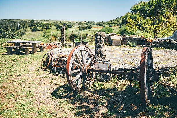 istock Old cart axle in rural setting 2213591966