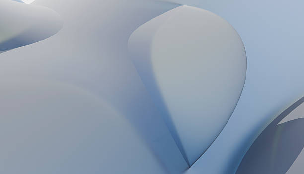 Abstract design featuring smooth, curved shapes in soft blue tones, creating a calming and modern aesthetic. Ideal for backgrounds or contemporary art themes