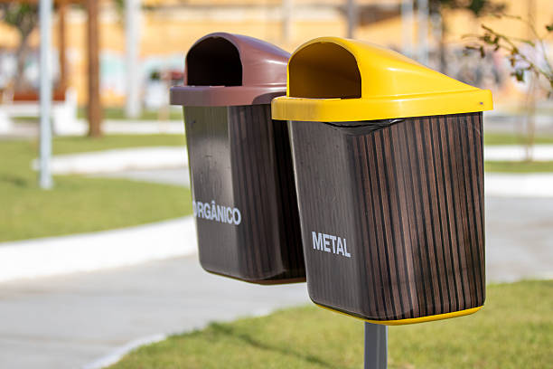 istock Trash can on public roads for separating materials. 2213613772