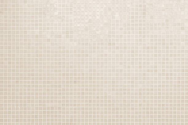 istock Cream light ceramic wall chequered and floor tiles mosaic background in bathroom, kitchen. Design pattern geometric with grid wallpaper texture decoration pool. Simple seamless abstract surface clean. 2213615409
